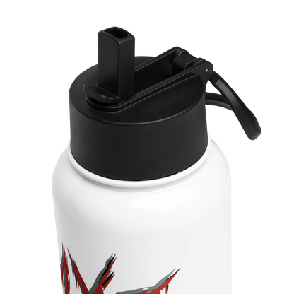 AMXS Stainless steel water bottle with a straw lid